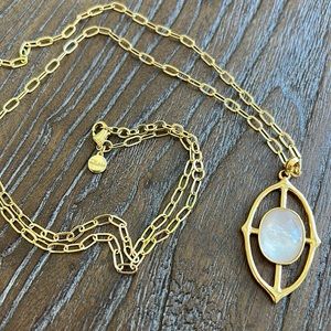 Stella & Dot Fortuna Quartz Pendant Necklace
